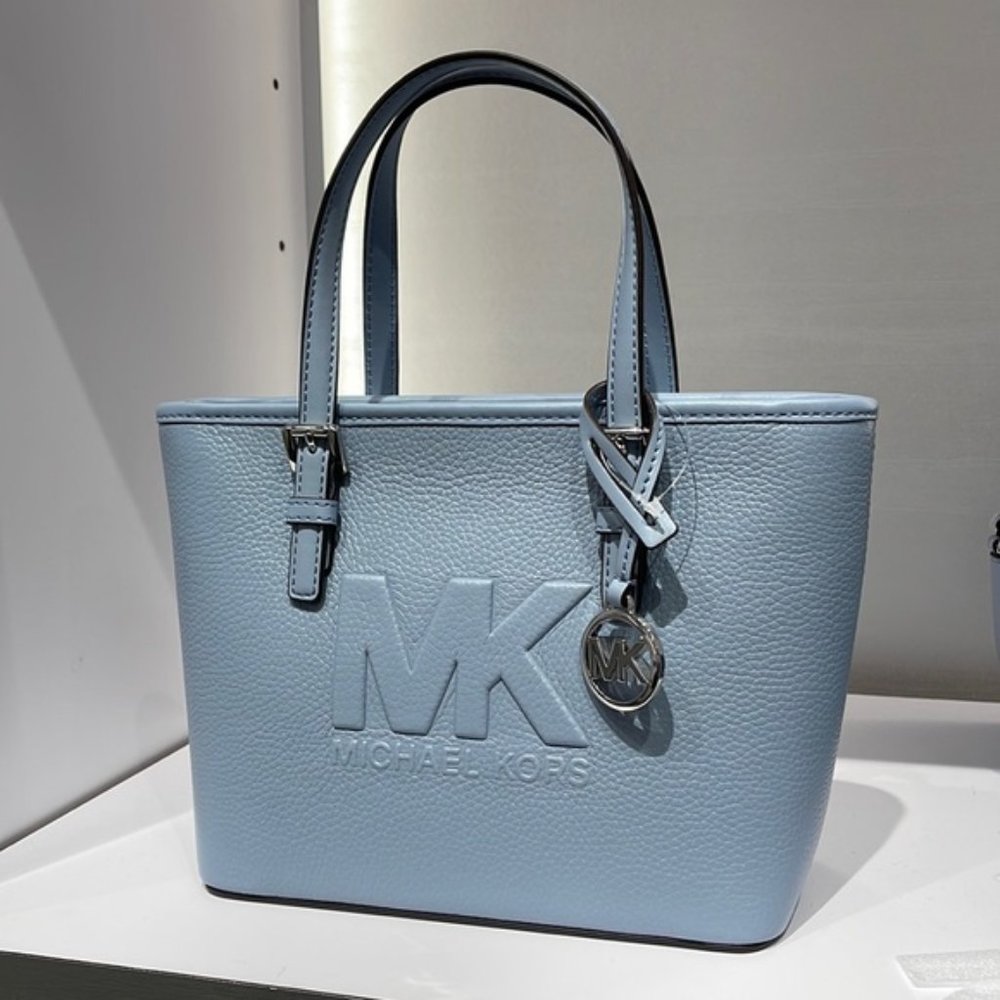 Michael Kors Xs Cryl Conv Tz Tote Pale Blue - Picture 2 of 16